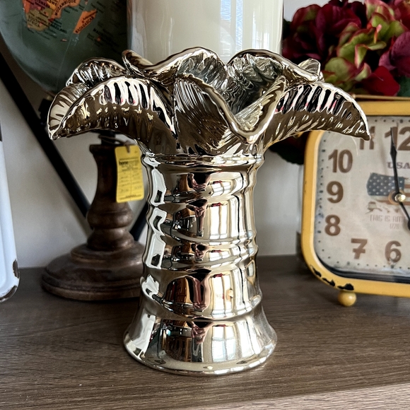 Bath & Body Works Accents Bath Body Works Gold Palm Tree Candle Holder Poshmark